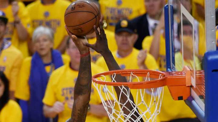 Draymond Green’s block of LeBron James has been converted to emojis