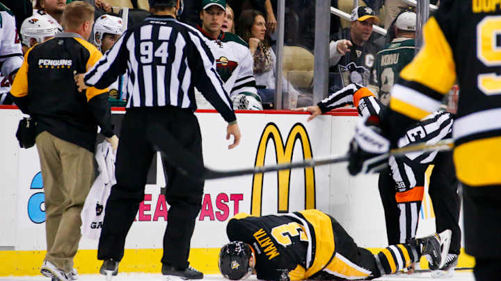 Penguins defenseman Olli Maatta hospitalized after injury vs. Wild