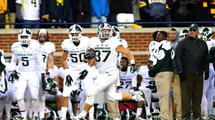 The everyman and the exception: Trevon Pendleton, a fullback, is Michigan State's unlikely man of the moment