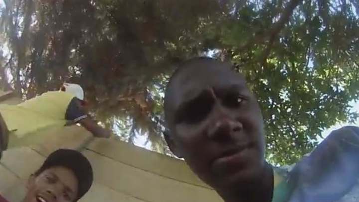 Skydiver's GoPro falls off his head, found by curious bystanders Skydiver's GoPro falls off his head, found by curious bystanders