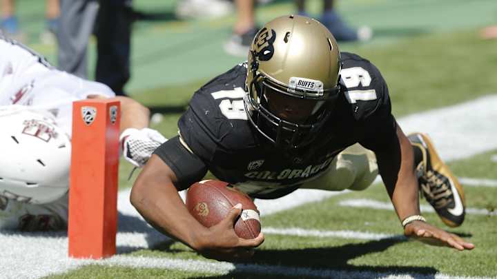 Adkins, Powell help Colorado rout UMass 48-14
