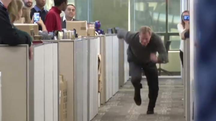 Watch: Roger Goodell runs 40-yard dash for charity
