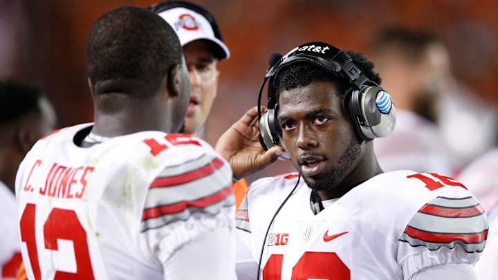 Ohio State QB J.T. Barrett defends arm strength compared to Jones Ohio State QB J.T. Barrett defends arm strength compared to Jones