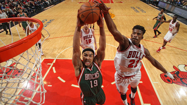 Watch: Bulls' Jimmy Butler blocks Jerryd Bayless' shot from behind Watch: Bulls' Jimmy Butler blocks Jerryd Bayless' shot from behind