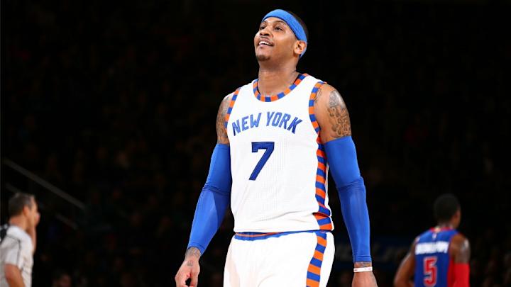 Carmelo Anthony makes young fan’s day with fist bump Carmelo Anthony makes young fan’s day with fist bump