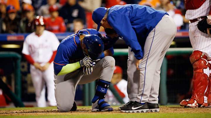 Mets OF Yoenis Cespedes (hand contusion) leaves game vs. Phillies