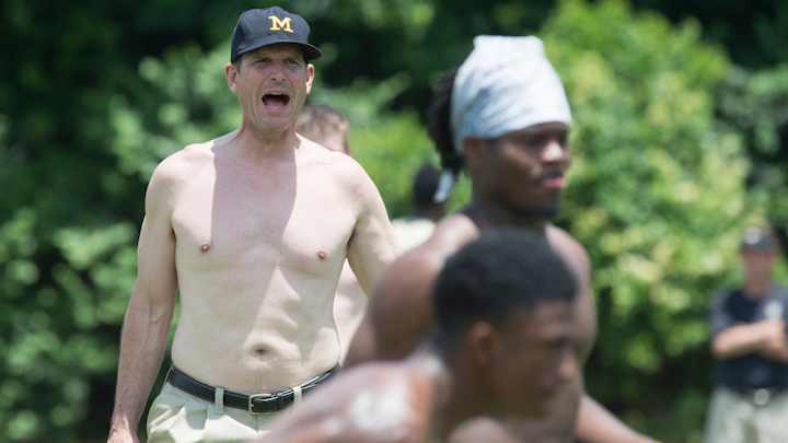 Jim Harbaugh once donned full pads in a 49ers practice