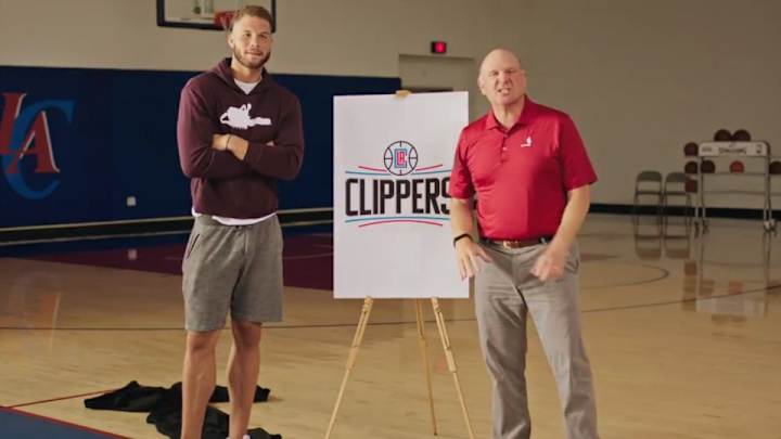Watch Blake Griffin and Steve Ballmer create new Clippers logo