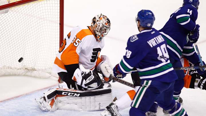 Virtanen scores 1st NHL goal as Canucks beat Flyers