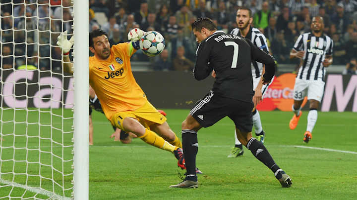 Watch: Cristiano Ronaldo heads in James Rodriguez cross vs. Juventus
