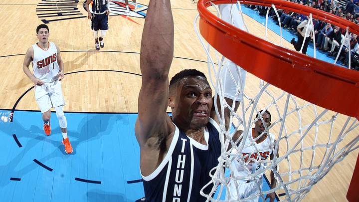 Westbrook leads Thunder to 110-106 victory over Suns Westbrook leads Thunder to 110-106 victory over Suns
