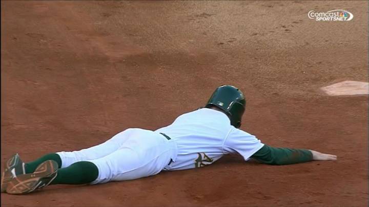 Watch: Oakland Athletics' ball boy makes diving stop Watch: Oakland Athletics' ball boy makes diving stop