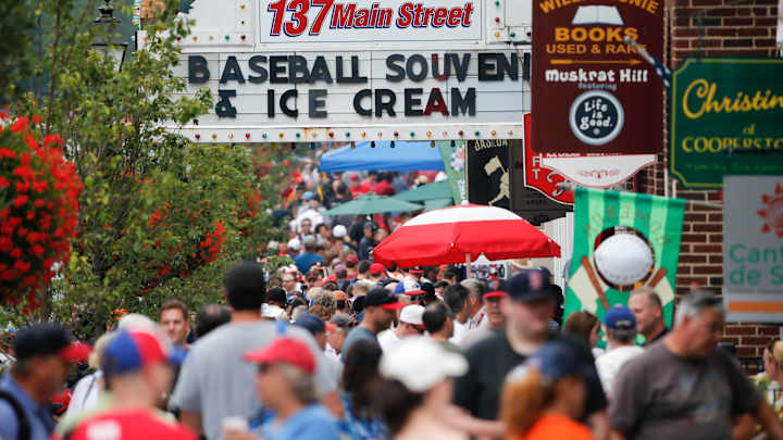 Oh, my! Dick Enberg feted in Cooperstown with writer Gage