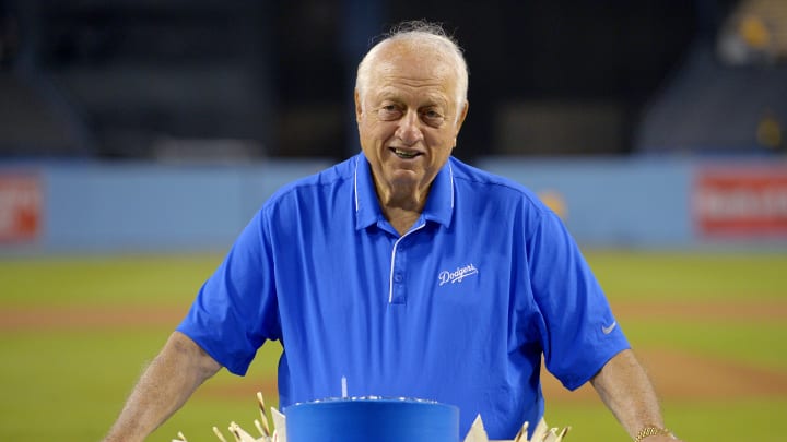 Column: On 88th birthday, Lasorda still bleeds Dodger Blue