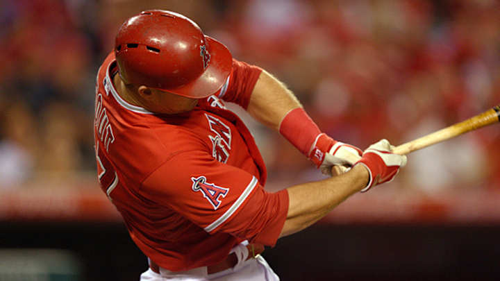 Mike Trout homers off Felix Hernandez in first at-bat of season Mike Trout homers off Felix Hernandez in first at-bat of season