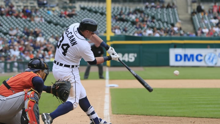 McCann hits leadoff HR in 11th, sends Tigers over Astros