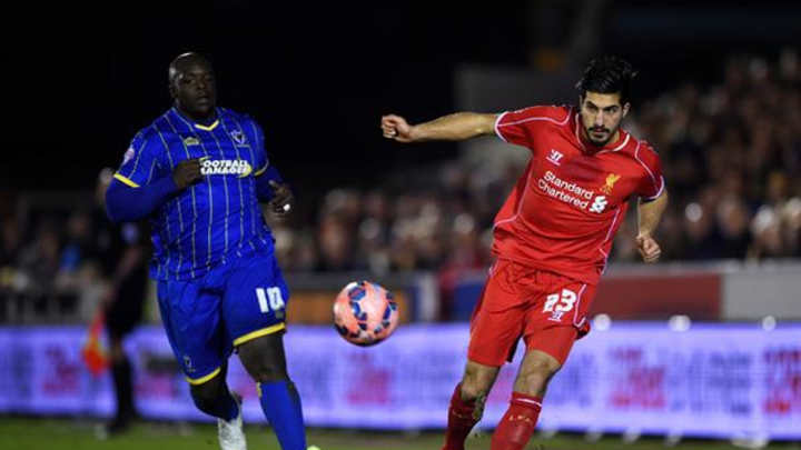 Watch: Adebayo Akinfenwa scores for AFC Wimbledon against Liverpool