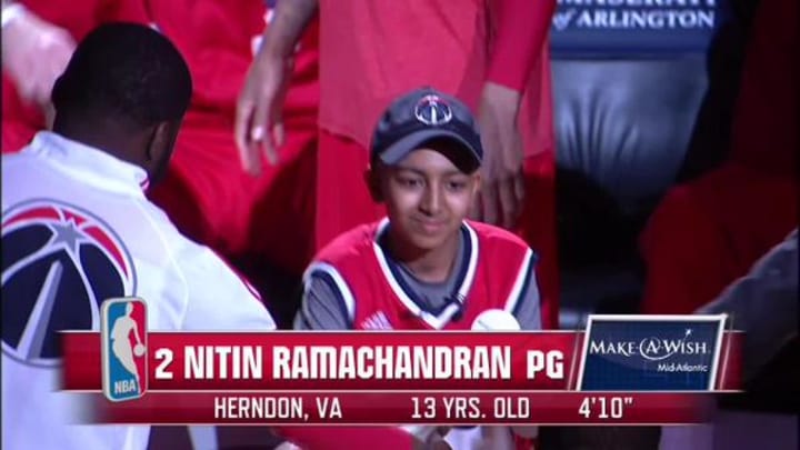 A 13-year-old kid with brain cancer got introduced with the Wizards A 13-year-old kid with brain cancer got introduced with the Wizards