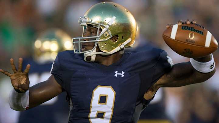 RB Tarean Folston's injury increases pressure on Notre Dame's Malik Zaire