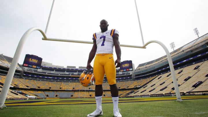 LSU's Leonard Fournette is calling to mind the greats, but what does hype matter to a child of Katrina?