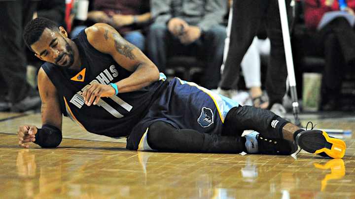 Grizzlies' Mike Conley, after the fall Grizzlies' Mike Conley, after the fall