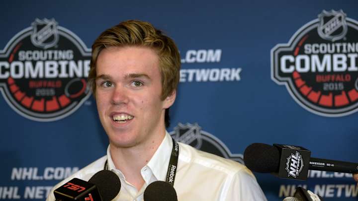 Top 2 NHL prospects McDavid, Eichel finally meet at combine