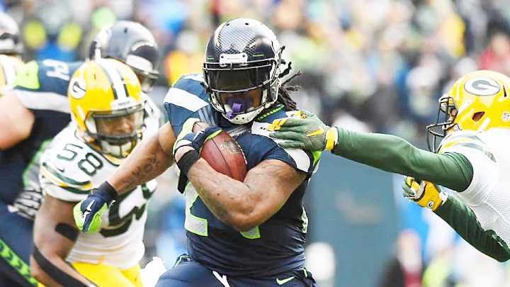 Marshawn Lynch on Media Day: 'I'm here so I won't get fined'