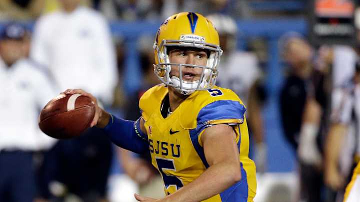 BYU tops San Jose State 17-16 when 2-point attempt fails