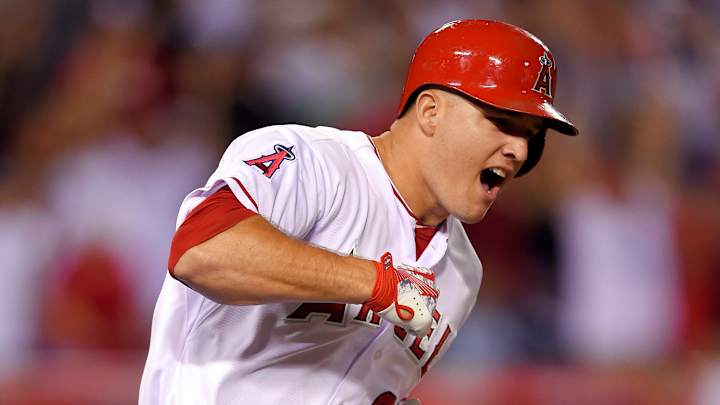 Angels star Mike Trout scratched because of sore left heel