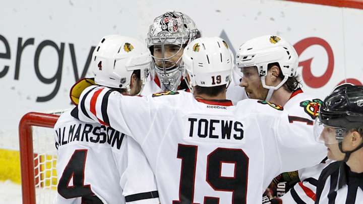 Blackhawks finish sweep to reach conference finals - again