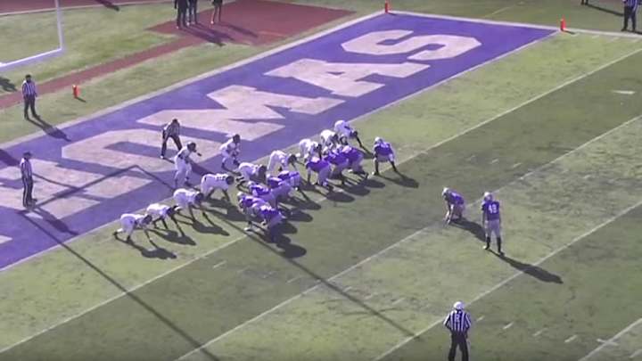 D-III school St. Thomas converts complicated two-point attempt D-III school St. Thomas converts complicated two-point attempt