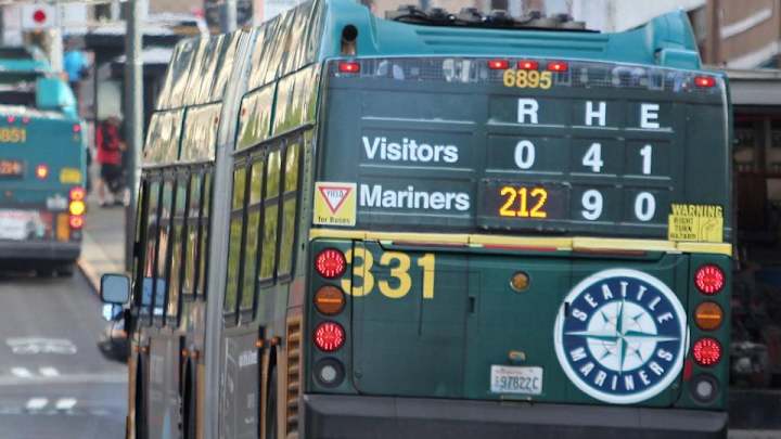 Mariners bus ads make clever use of route numbers