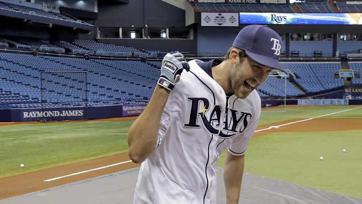 Bishop hits 4 BP homers before Rays game Bishop hits 4 BP homers before Rays game