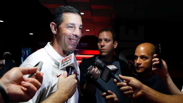 Enos making smooth transition as coordinator at Arkansas