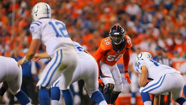 Denver's attacking defense keys playoff matchup with Luck's Colts
