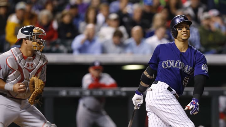 Rockies' Gonzalez pulled due to inflammation in right knee