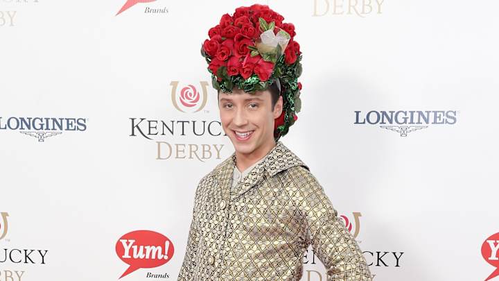 Johnny Weir had a mint julep in his Kentucky Derby hat
