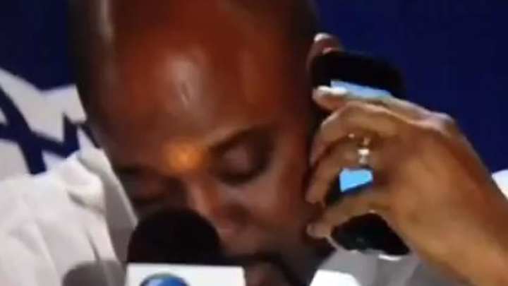 Hampton's coach tried to call Jesus during his press conference Hampton's coach tried to call Jesus during his press conference
