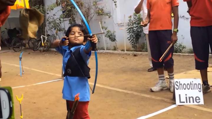 Watch: This archery prodigy in India is not yet three years old