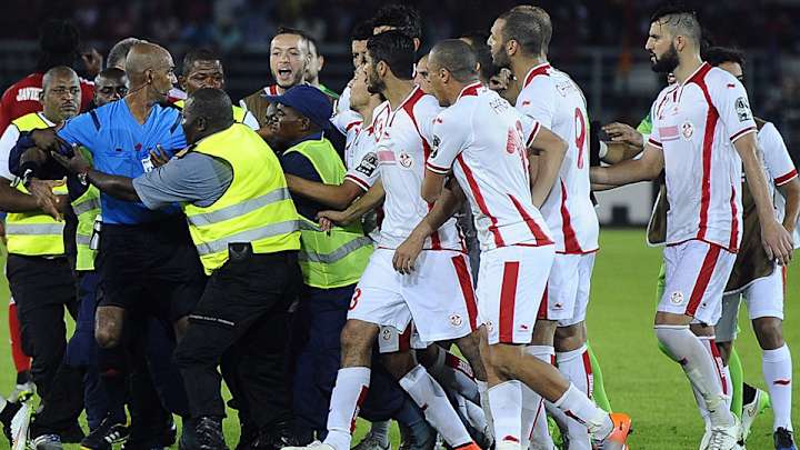 Tunisia fined $50,000, referee suspended after AFCON fracas