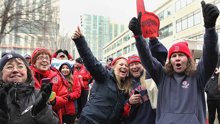 Watch: Red Sox fans sing 'Sweet Caroline' outside Fenway Park