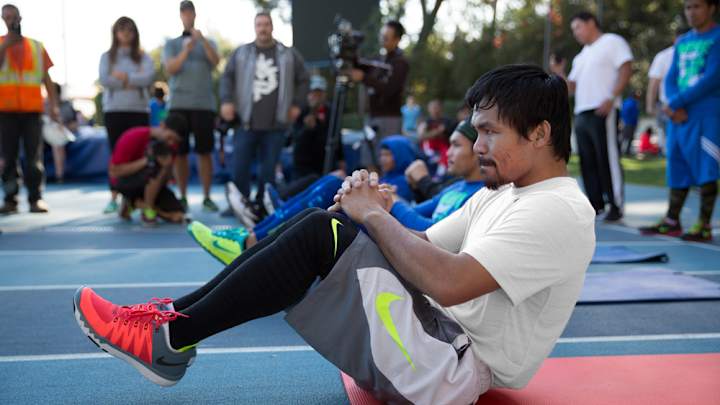 Watch: Manny Pacquiao discusses training for Floyd Mayweather fight Watch: Manny Pacquiao discusses training for Floyd Mayweather fight