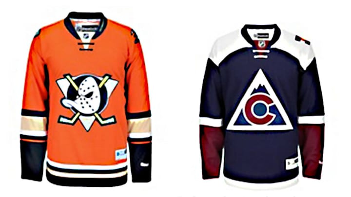 New Ducks, Avalanche third jerseys accidentally revealed