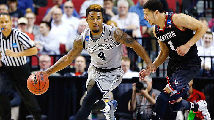 Georgetown holds off trendy upset pick Eastern Washington to advance