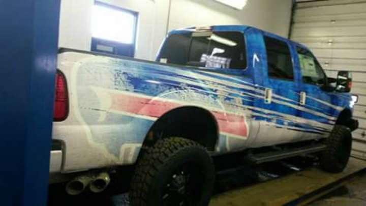 Rex Ryan has a new truck with Bills logo painted on the side Rex Ryan has a new truck with Bills logo painted on the side