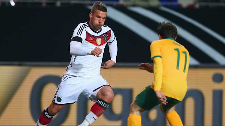 Lukas Podolski salvages draw for Germany vs. Australia in friendly Lukas Podolski salvages draw for Germany vs. Australia in friendly
