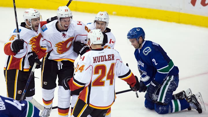 Gaudreau's OT goal gives Flames 3-2 win over Canucks