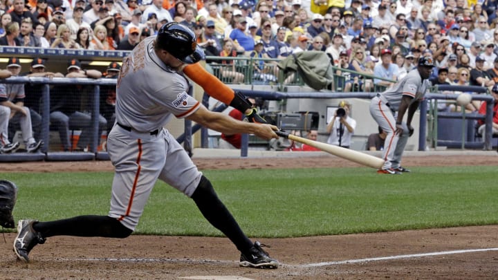 Brewers win challenge on disputed HR trot, fall to Giants