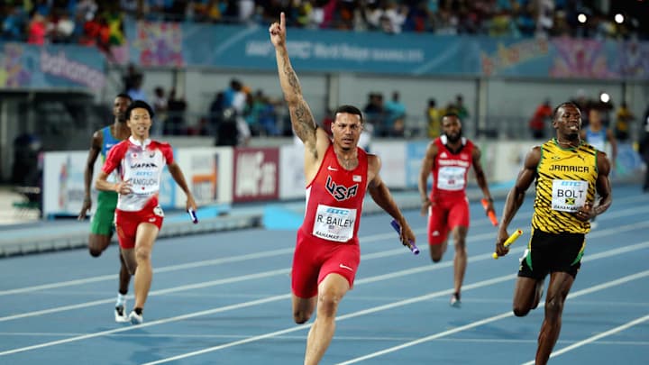 U.S. defeats Usain Bolt, Jamaica in 4x100 at World Relays U.S. defeats Usain Bolt, Jamaica in 4x100 at World Relays