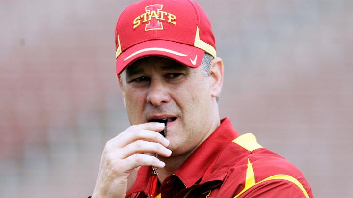 Iowa State's Paul Rhoads to coach in last game at WVU